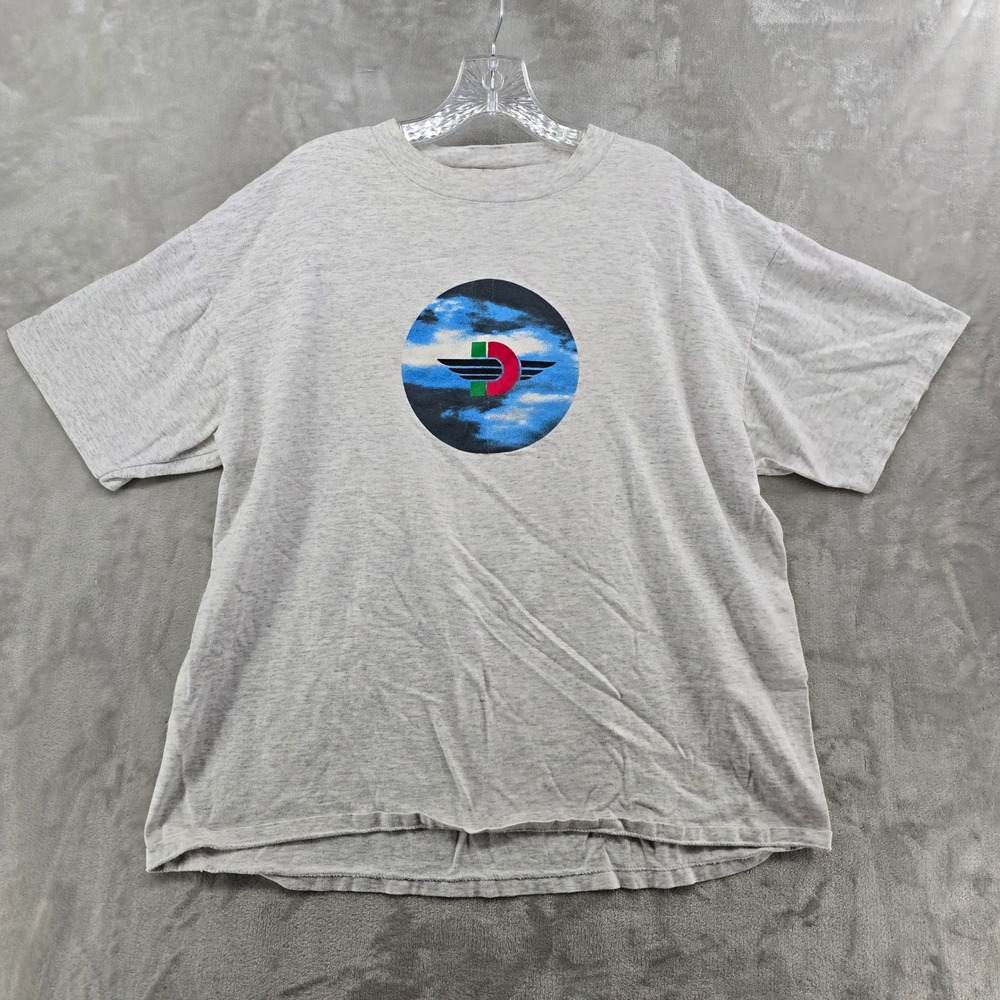Vintage Ducati Motorcycle T-Shirt Mens XL Gray Bill Kasson Austin TX Graphic Tee